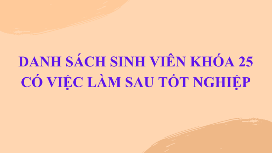 CHÚC MỪNG SINH VIÊN KHÓA 25 KHOA KINH TẾ CÓ VIỆC LÀM SAU TỐT NGHIỆP